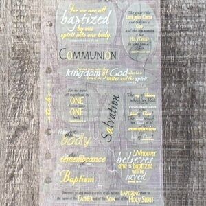 💞 New Christian Baptism & Communion Scrapbook Stickers